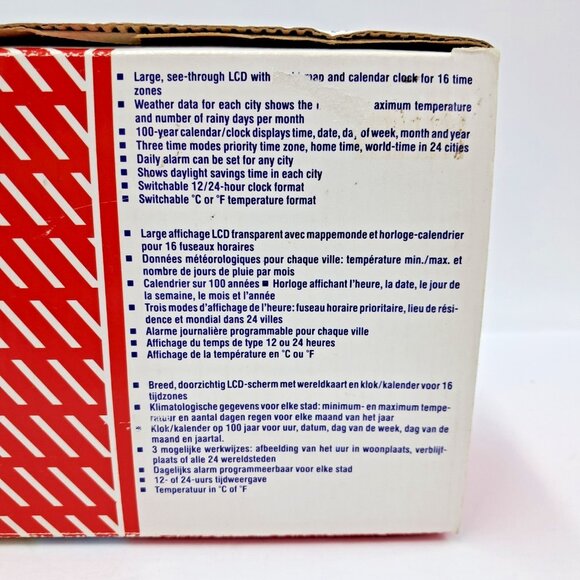 Intertan Smart2 World Time LCD Desk Clock -Transparant-Model 63-712 Radio Shack - Picture 14 of 15